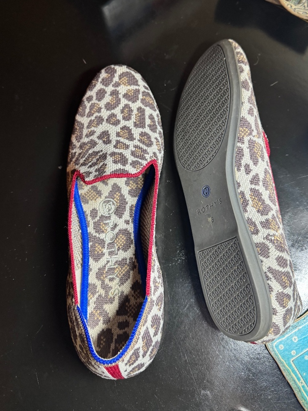 ROTHY'S Almond Toe Loafer Cheetah Pattern  (size 8)